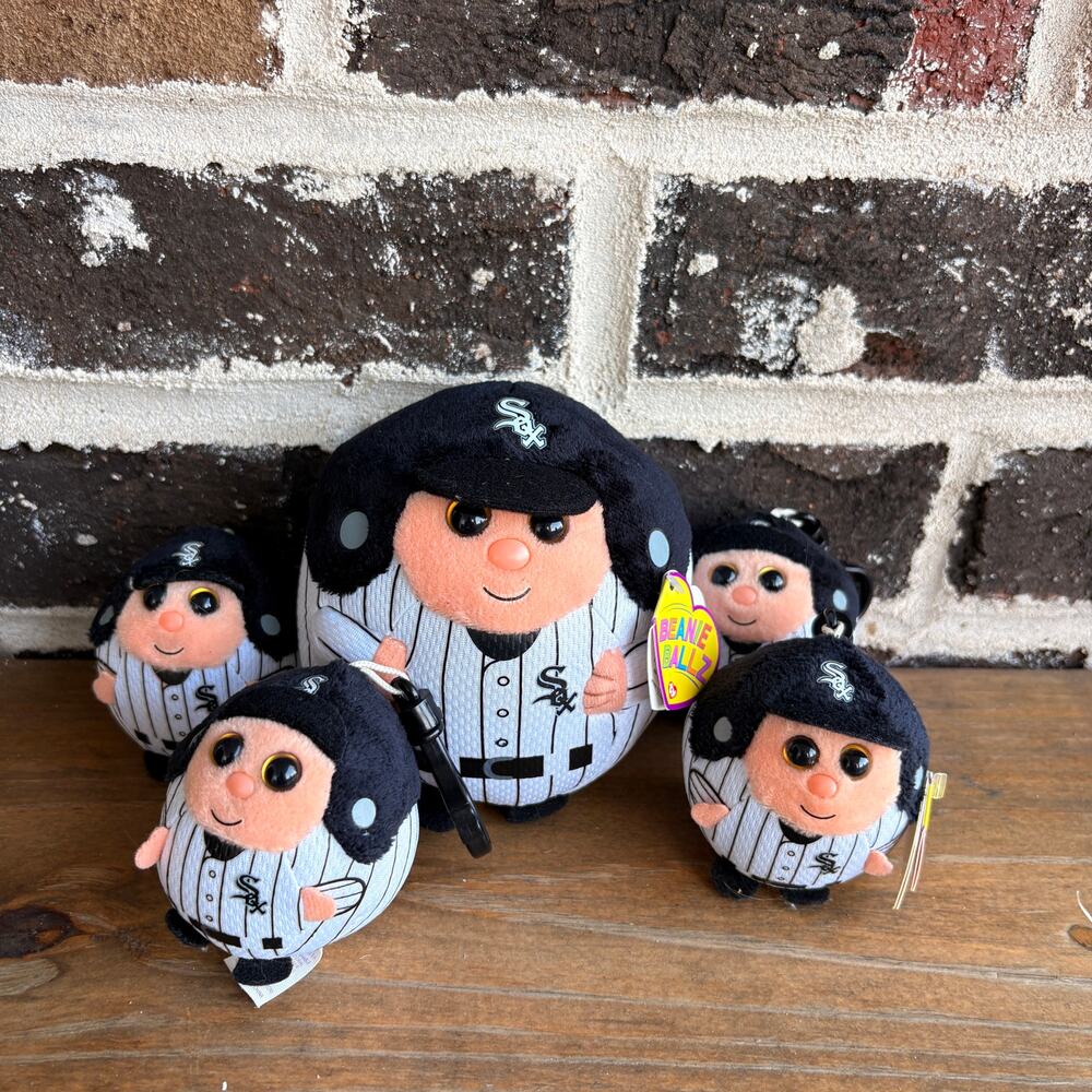 Ty Beanie Ballz Chicago White Sox MLB Plush Lot of 5 Mixed Sizes Some NWT